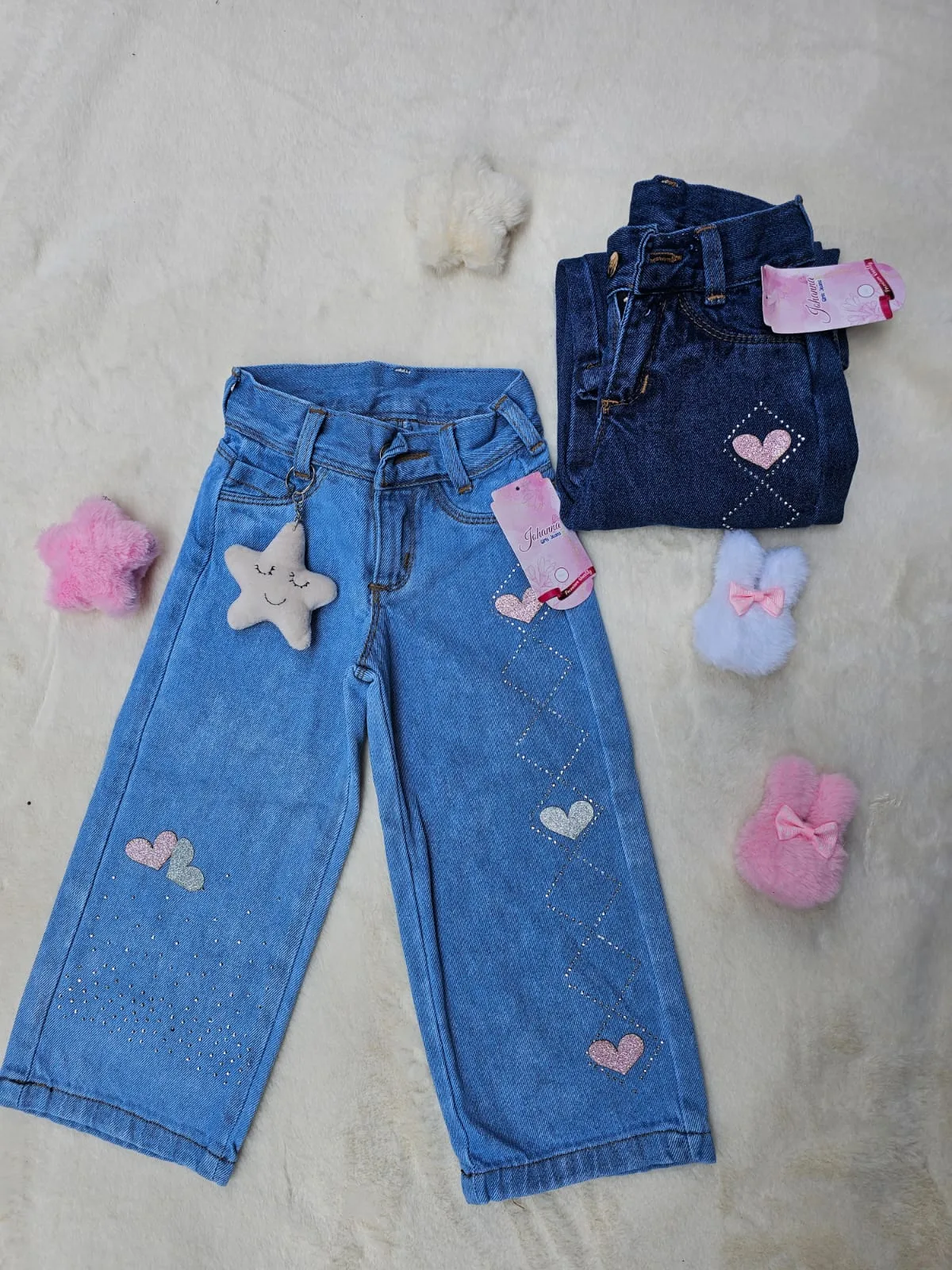Jean ancho corazones c/u