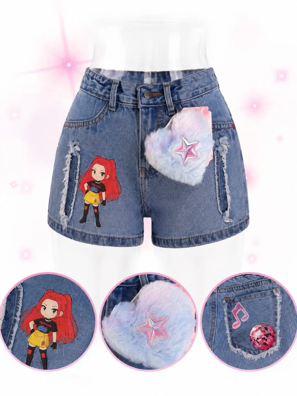 Short con logos k-pop