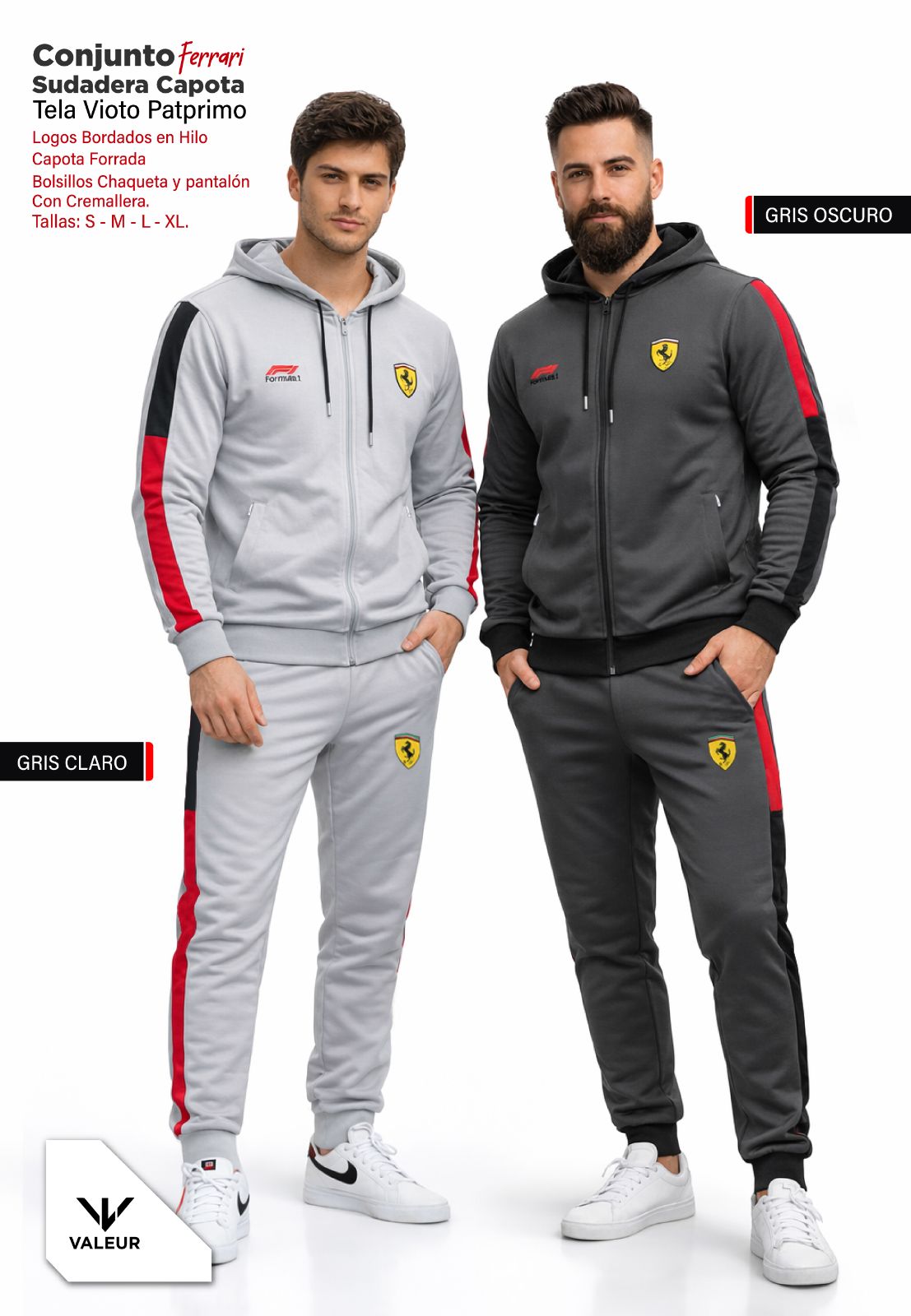 Conjunto Ferrari Capota Gris