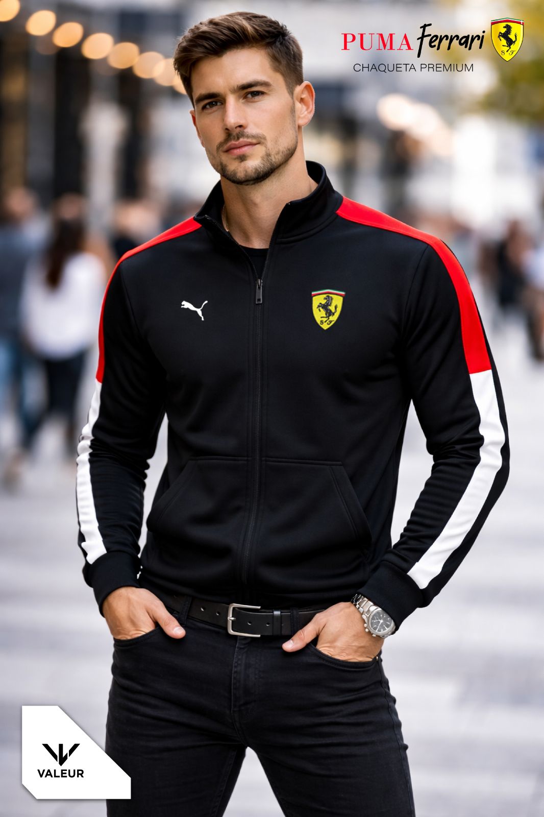 Chaqueta Premium Ferrari Negra